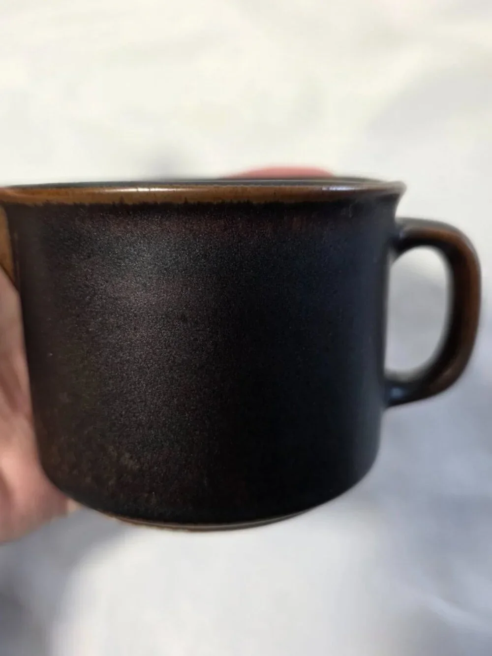 Arabia of Finland Rushka Creamer Light & Dark Brown Spotted NEW